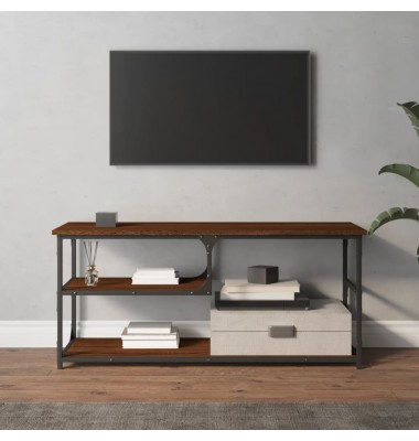  TV spintelė, ruda ąžuolo, 103x38x46,5cm, mediena/plienas - TV spintelės - 3