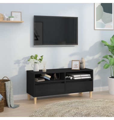  Televizoriaus spintelė, juoda, 100x34,5x44,5cm, mediena - TV spintelės - 1