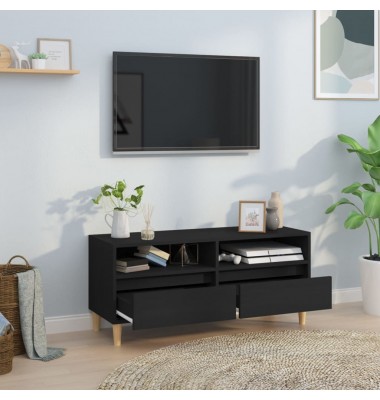  Televizoriaus spintelė, juoda, 100x34,5x44,5cm, mediena - TV spintelės - 3