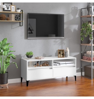  Televizoriaus spintelė, balta, 100x34,5x44,5cm, mediena - TV spintelės - 1
