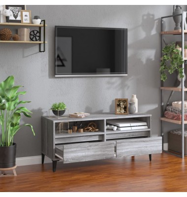  Televizoriaus spintelė, pilka ąžuolo, 100x34,5x44,5cm, mediena - TV spintelės - 3