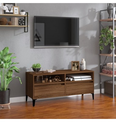  Televizoriaus spintelė, ruda ąžuolo, 100x34,5x44,5cm, mediena - TV spintelės - 1