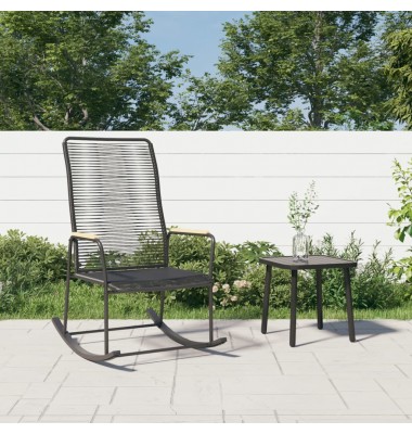  Supama sodo kėdė, juodos spalvos, 59x79,5x104cm, PVC ratanas - Lauko kėdės - 1