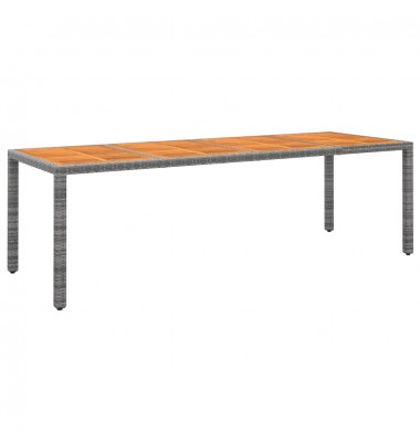  Sodo stalas, pilkas, 250x100x75cm, poliratanas ir akacija - Lauko stalai, staliukai - 1