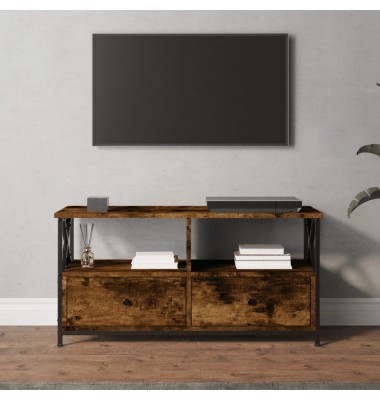  Televizoriaus spintelė, dūminė, 90x33x45cm, mediena ir geležis - TV spintelės - 1