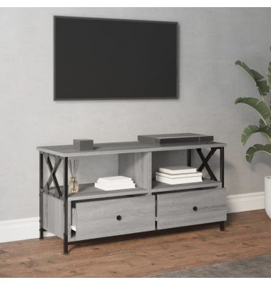  Televizoriaus spintelė, pilka, 90x33x45cm, mediena ir geležis - TV spintelės - 3
