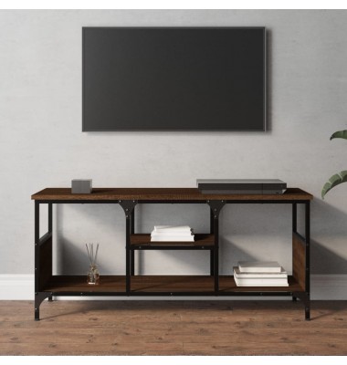  Televizoriaus spintelė, ruda, 100x35x45cm, mediena ir geležis - TV spintelės - 1