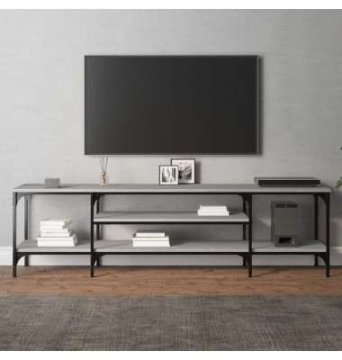  Televizoriaus spintelė, pilka, 161x35x45cm, mediena ir geležis - TV spintelės - 1