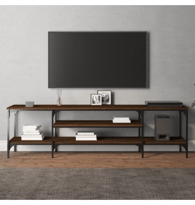 Televizoriaus spintelė, ruda, 161x35x45cm, mediena ir geležis - TV spintelės - 1