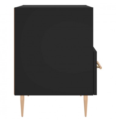  Naktinė spintelė, juoda, 40x35x47,5cm, apdirbta mediena - Naktinės spintelės - 5