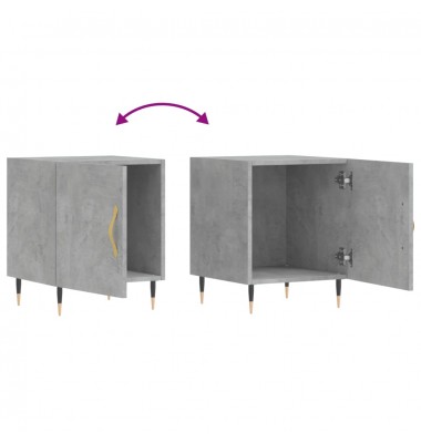  Naktinės spintelės, 2vnt., betono pilkos, 40x40x50cm, mediena - Naktinės spintelės - 8
