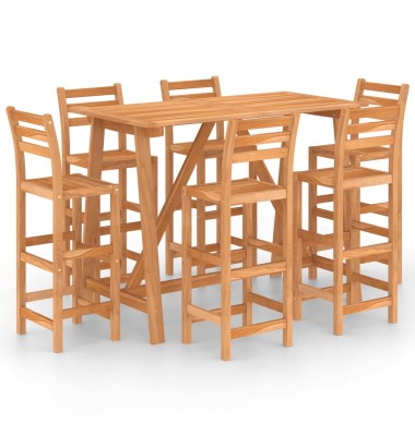  Lauko baro baldų komplektas, 7 dalių, akacijos medienos masyvas - Lauko baldų komplektai - 2