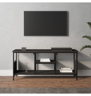  Televizoriaus spintelė, juoda, 100x35x45cm, mediena ir geležis - TV spintelės - 1