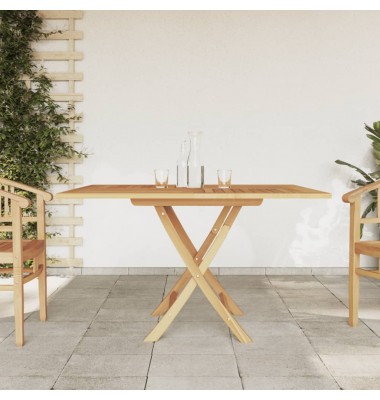  Sulankstomas sodo stalas, 120x120x75cm, tikmedžio masyvas - Lauko stalai, staliukai - 1