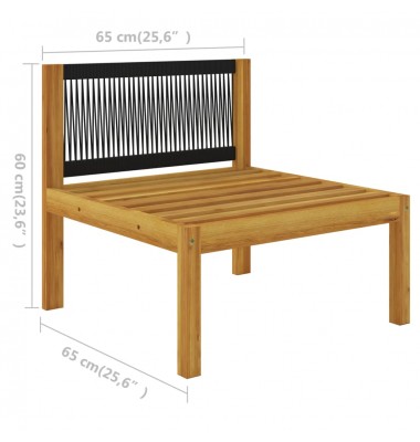  Sodo baldų komplektas su pagalvėmis, 5 dalių, kreminis, akacija - Lauko baldų komplektai - 6