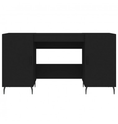  Rašomasis stalas, juodos spalvos, 140x50x75cm, apdirbta mediena - Rašomieji stalai - 6