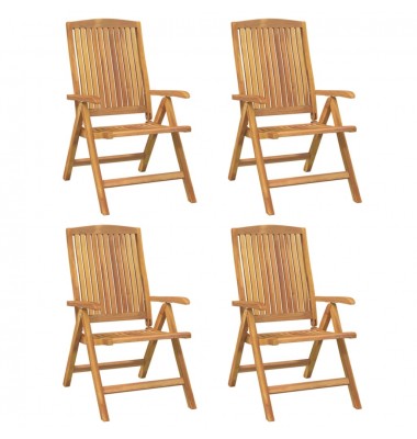  Atlošiamos sodo kėdės su pagalvėlėmis, 4vnt., tikmedžio masyvas - Lauko kėdės - 3