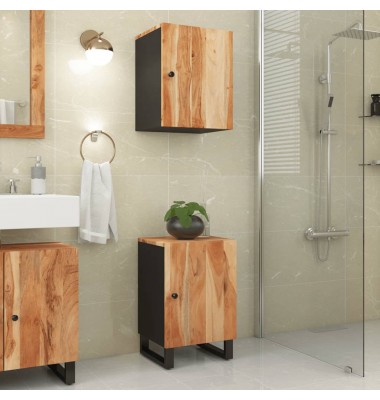 Vonios kambario spintelė, 38x33x58cm, akacijos medienos masyvas - Vonios spintelės, veidrodžiai - 1