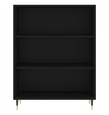  Knygų spinta, juoda, 69,5x32,5x90cm, apdirbta mediena - Pastatomos lentynos, spintelės - 4