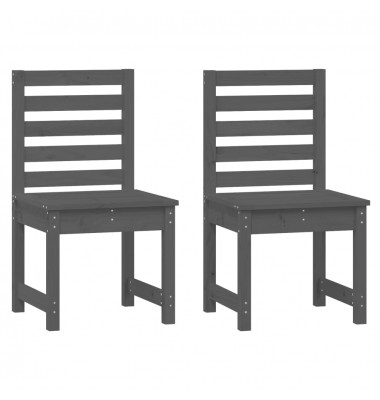  Sodo kėdės, 2vnt., pilkos, 40,5x48x91,5cm, pušies masyvas - Lauko kėdės - 2