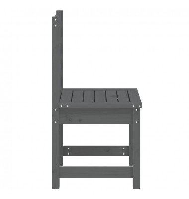  Sodo kėdės, 2vnt., pilkos, 40,5x48x91,5cm, pušies masyvas - Lauko kėdės - 5