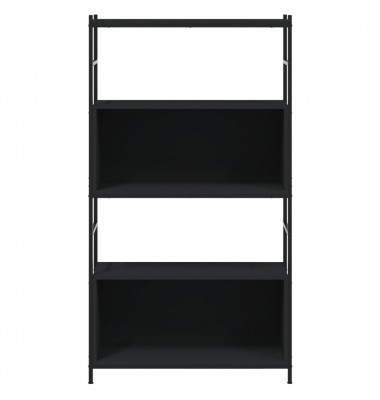  Knygų lentyna, juoda, 80x30x145,5cm, apdirbta mediena/geležis - Pastatomos lentynos, spintelės - 4