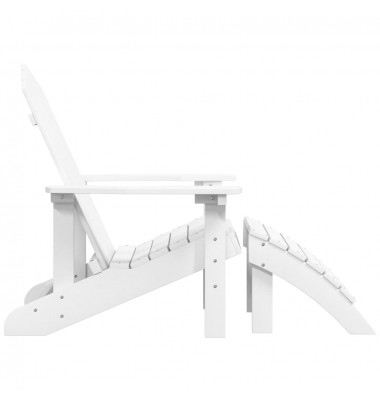  Sodo Adirondack kėdė su pakoja, baltos spalvos, HDPE - Lauko kėdės - 4