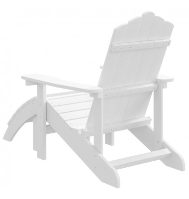  Sodo Adirondack kėdė su pakoja, baltos spalvos, HDPE - Lauko kėdės - 5