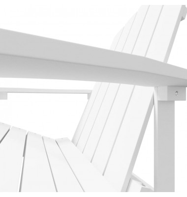  Sodo Adirondack kėdė su pakoja, baltos spalvos, HDPE - Lauko kėdės - 6