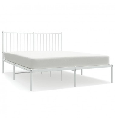  Metalinis lovos rėmas su galvūgaliu, baltos spalvos, 140x200cm - Lovos - 2