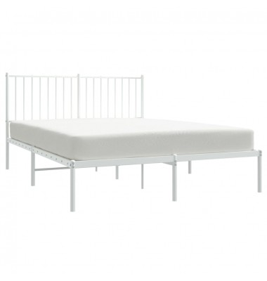  Metalinis lovos rėmas su galvūgaliu, baltos spalvos, 140x200cm - Lovos - 3