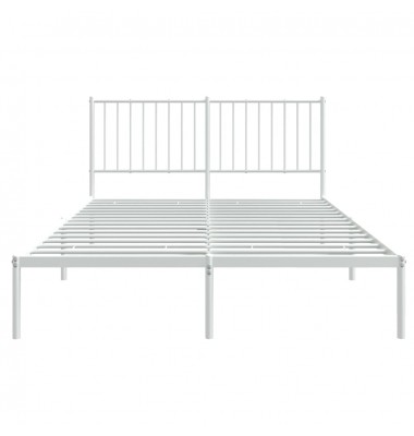  Metalinis lovos rėmas su galvūgaliu, baltos spalvos, 140x200cm - Lovos - 5