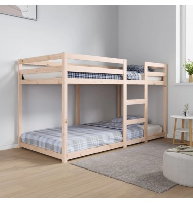  Dviaukštė lova, 90x190cm, pušies medienos masyvas - Lovos - 1