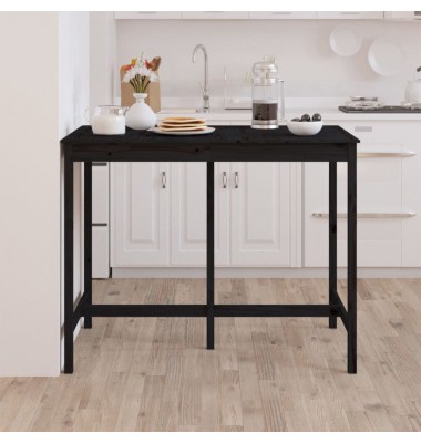  Baro stalas, juodas, 140x80x110cm, pušies medienos masyvas - Stalai - 5