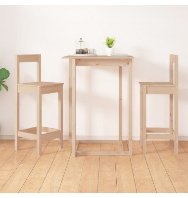  Baro taburetės, 2vnt., 40x41,5x112cm, pušies medienos masyvas - Baro kėdės - 1