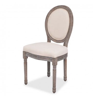  Valgomojo kėdės, 2 vnt., kreminės, audinys - Valgomojo Kėdės - 2