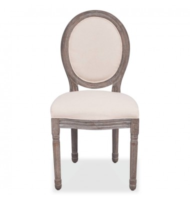  Valgomojo kėdės, 2 vnt., kreminės, audinys - Valgomojo Kėdės - 3