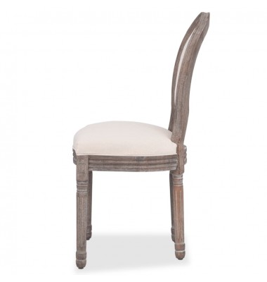  Valgomojo kėdės, 2 vnt., kreminės, audinys - Valgomojo Kėdės - 4