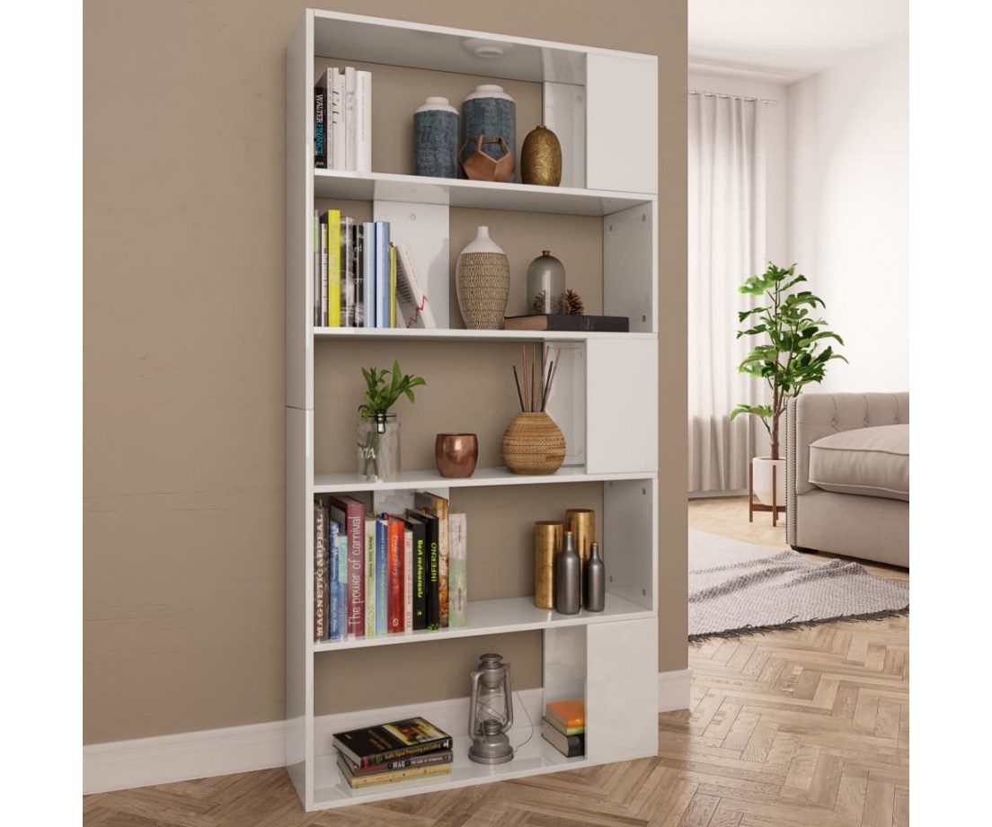 Spintelė knygoms/kambario pertvara, balta, 80x24x159cm, blizgi - Pastatomos lentynos, spintelės - 1 Spintelė knygoms/kambario pertvara, balta, 80x24x159cm, blizgi - Pastatomos lentynos, spintelės - 1