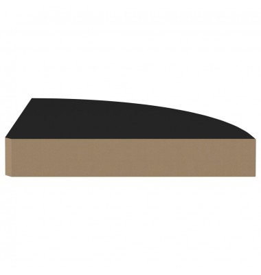  Pakabinamos kampinės lentynos, 2vnt., juodos, 25x25x3,8cm, MDF - Pakabinamos lentynos, spintelės - 5