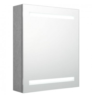  Veidrodinė vonios spintelė su LED, betono pilka, 50x14x60cm - Vonios spintelės, veidrodžiai - 2