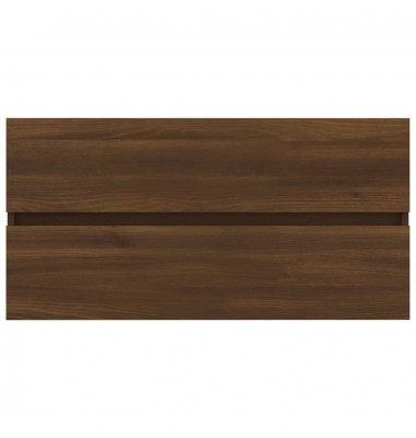  Spintelė praustuvui, ruda ąžuolo, 90x38,5x45cm, mediena - Vonios baldų komplektai - 7