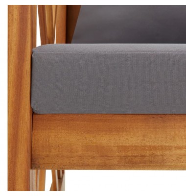 Sodo baldų komplektas su pagalvėmis, 3 dalių, akacijos masyvas - Lauko baldų komplektai - 8