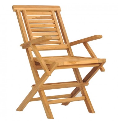  Sulankstomos sodo kėdės, 4vnt., 56x63x90cm, tikmedžio masyvas - Lauko kėdės - 3