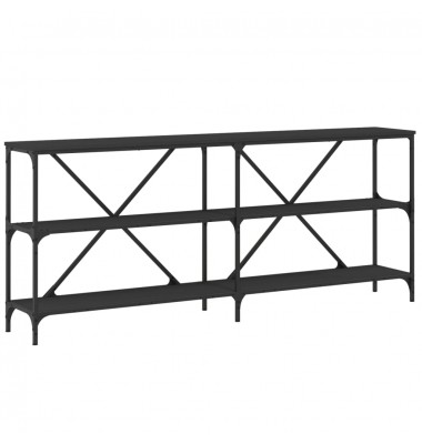  Konsolinis staliukas, juodas, 180x30x75cm, mediena ir geležis - Žurnaliniai staliukai - 2