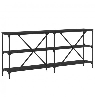  Konsolinis staliukas, juodas, 180x30x75cm, mediena ir geležis - Žurnaliniai staliukai - 6