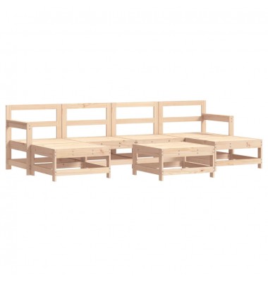  Sodo poilsio komplektas su pagalvėlėmis, 7 dalių, mediena - Lauko baldų komplektai - 3