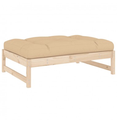  Sodo poilsio komplektas su pagalvėlėmis, 5 dalių, mediena - Lauko baldų komplektai - 5