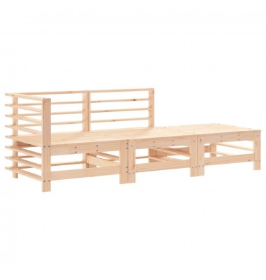  Sodo poilsio komplektas su pagalvėlėmis, 3 dalių, mediena - Lauko baldų komplektai - 3