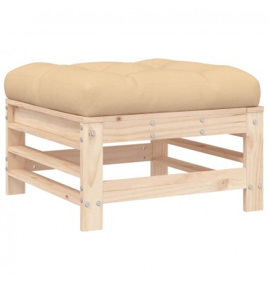  Sodo poilsio komplektas su pagalvėlėmis, 3 dalių, mediena - Lauko baldų komplektai - 6